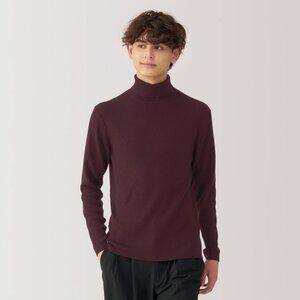 Muji Washable Ribbed Turtleneck Sweater